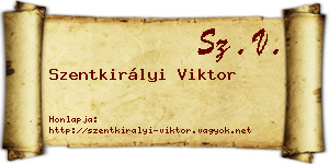 Szentkirályi Viktor névjegykártya