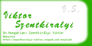 viktor szentkiralyi business card