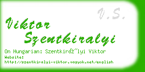 viktor szentkiralyi business card